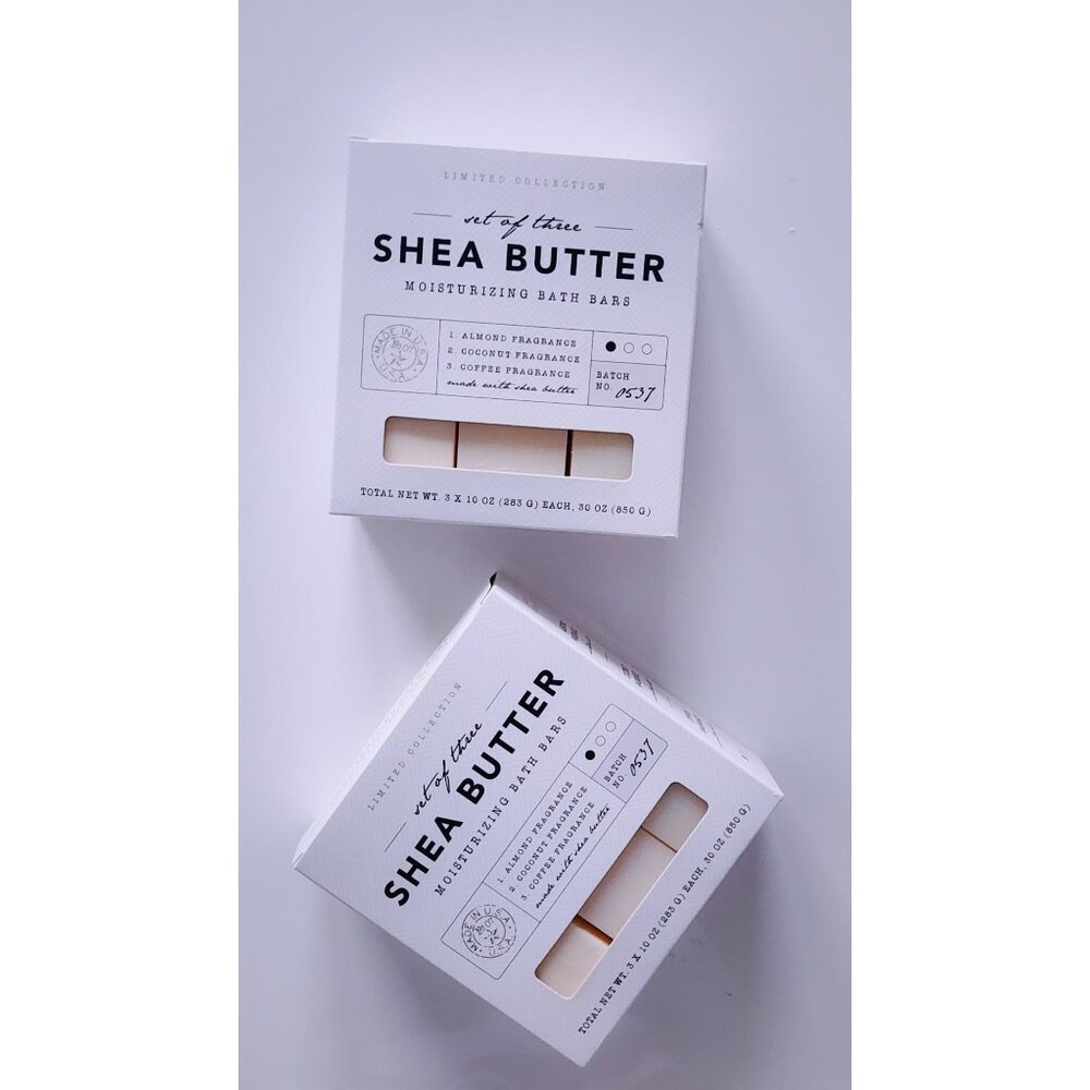 Shea Butter Moisturizing Bath Bars 2 Pack Limited Collection 6 Bars